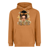 Meerkat Black Hair Believe Praying Caucasian Messy Bun Heavyweight Hoodie - texasbilliewilder