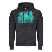Vintage Black turquoise leopard background Vintage Hoodie - AdoDesignShop