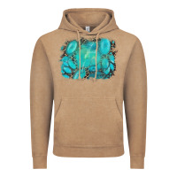 Vintage Coffee turquoise leopard background Vintage Hoodie - AdoDesignShop