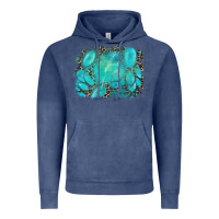 Vintage Denim turquoise leopard background Vintage Hoodie - AdoDesignShop
