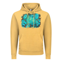 Vintage Mustard turquoise leopard background Vintage Hoodie - AdoDesignShop