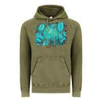 Vintage Olive turquoise leopard background Vintage Hoodie - AdoDesignShop