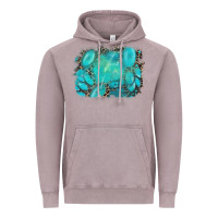 Vintage Zinc turquoise leopard background Vintage Hoodie - AdoDesignShop