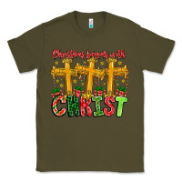 Army Green christmas begins with christ Classic Tee - CowhideDigitalArt