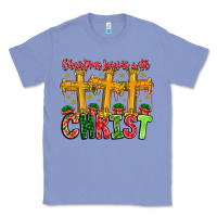 Colony Blue christmas begins with christ Classic Tee - CowhideDigitalArt