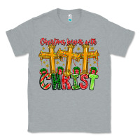 Heather Grey christmas begins with christ Classic Tee - CowhideDigitalArt