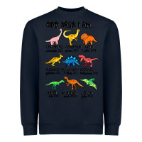 Navy god says i am dinosaurs handsome Heavyweight Sweatshirt - MaliasSmallBusiness