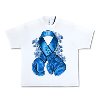 White blueribbon with boxing gloves Urban Heavy Tee - NancyCooperArtShop