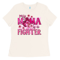 My Mama Is A Fighter With Ribbon Ladies Tee | Teevron