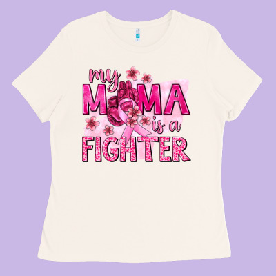 My Mama Is A Fighter With Ribbon Ladies Tee Designed By Texasbilliewilder