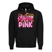 Black in october we wear pink football Zipper Hoodie - LillyAllenDesigns