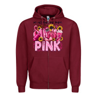 Burgundy in october we wear pink football Zipper Hoodie - LillyAllenDesigns