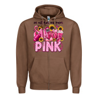 Chestnut in october we wear pink football Zipper Hoodie - LillyAllenDesigns