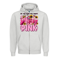 Dove Grey in october we wear pink football Zipper Hoodie - LillyAllenDesigns