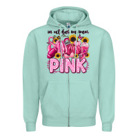 Seafoam in october we wear pink football Zipper Hoodie - LillyAllenDesigns