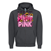 Smoke in october we wear pink football Zipper Hoodie - LillyAllenDesigns
