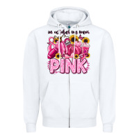 White in october we wear pink football Zipper Hoodie - LillyAllenDesigns