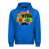 Cobalt Viva Mexico Urban Hoodie - FaDigitalArtStudio