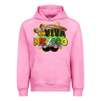 Fuchsia Pink Viva Mexico Urban Hoodie - FaDigitalArtStudio