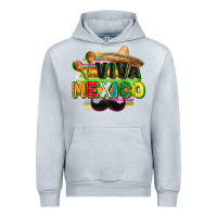 Heather Grey Viva Mexico Urban Hoodie - FaDigitalArtStudio
