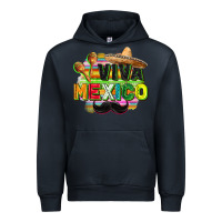 Navy Viva Mexico Urban Hoodie - FaDigitalArtStudio