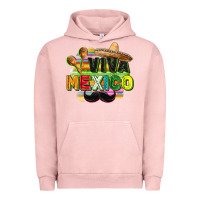 Pigment Salmon Viva Mexico Urban Hoodie - FaDigitalArtStudio