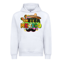 White Viva Mexico Urban Hoodie - FaDigitalArtStudio