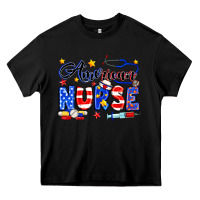 Black American Nurse Heavy Core Tee - Neo Western