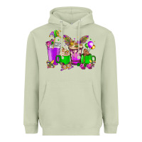 Matcha Mardi Gras coffee cups Heavyweight Hoodie - NancyCooperArtShop