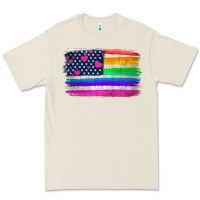Bone american flag and lgbt flag  background Premium Tee - HRA Design Shop