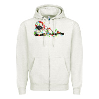 Oatmeal Heather christmas siamese cat Zipper Hoodie - LillyAllenDesigns