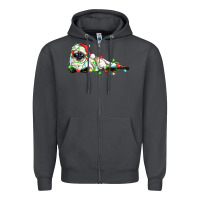 Smoke christmas siamese cat Zipper Hoodie - LillyAllenDesigns