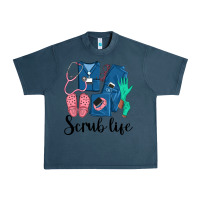Midnight Navy Scrub Life Nurse Urban Heavy Tee - LillyAllenDesigns