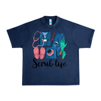 Navy Scrub Life Nurse Urban Heavy Tee - LillyAllenDesigns