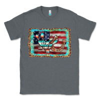 Charcoal Heather flag cactus horseshoe Classic Tee - AdoDesignShop