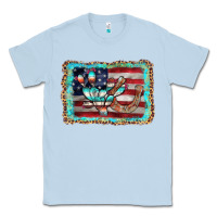 Dusty Blue flag cactus horseshoe Classic Tee - AdoDesignShop