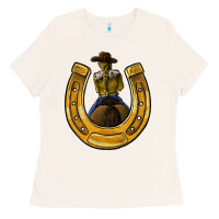 Bone horseshoe and cowgirl Ladies Tee - JahusDesignShop