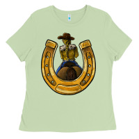 Matcha horseshoe and cowgirl Ladies Tee - JahusDesignShop