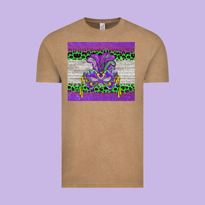 Mardi Gras  Mask Vintage Tee Designed By Barkaloodesign