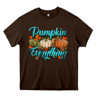Chocolate Brown pumpkin everything Heavy Core Tee - HRA Design Shop
