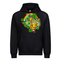 Black Texas St. Patrick's Day Urban Hoodie - OliviaCreatesArt
