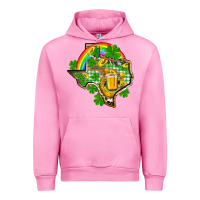Fuchsia Pink Texas St. Patrick's Day Urban Hoodie - OliviaCreatesArt