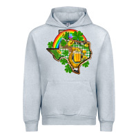 Heather Grey Texas St. Patrick's Day Urban Hoodie - OliviaCreatesArt