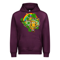 Mauve Wine Texas St. Patrick's Day Urban Hoodie - OliviaCreatesArt