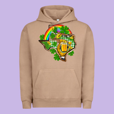 Texas St. Patrick's Day Urban Hoodie Designed By Oliviacreatesart