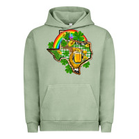 Pigment Oil Green Texas St. Patrick's Day Urban Hoodie - OliviaCreatesArt