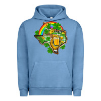 Pigment Pebble Blue Texas St. Patrick's Day Urban Hoodie - OliviaCreatesArt