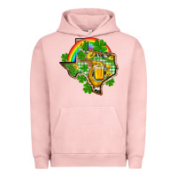 Pigment Salmon Texas St. Patrick's Day Urban Hoodie - OliviaCreatesArt