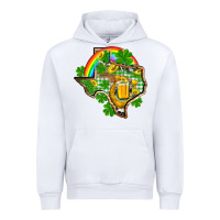 White Texas St. Patrick's Day Urban Hoodie - OliviaCreatesArt
