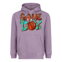 Lavender Game day leopard basketball Heavyweight Hoodie - NancyCooperArtShop